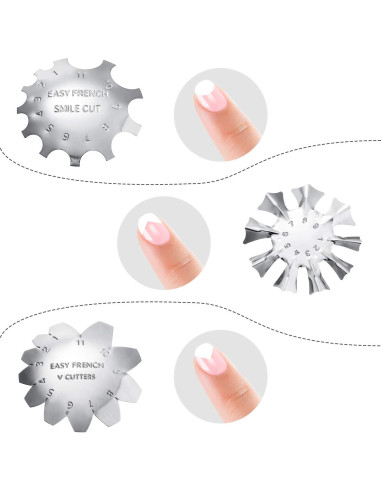 Cortador de Bordes de Manicura Mudder 6 Patrones Acero Inoxidable