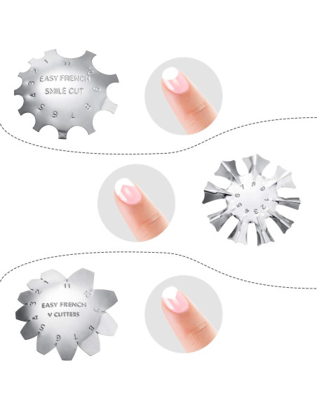 Cortador de Bordes de Manicura Mudder 6 Patrones Acero Inoxidable