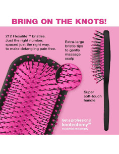 Cepillo desenredante Conair Knot Dr. - Negro con estuche rosa 2