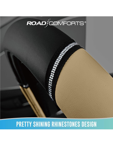 Cubierta de Volante de Cuero Road Comforts Beige 36.83-38.1 cm