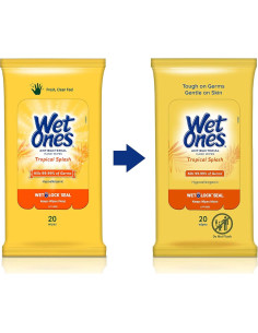 Toallitas Antibacteriales Wet Ones Tropical Splash 20 Unidades 2