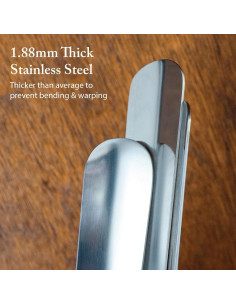 Cuerno de zapato de acero inoxidable FootFitter 16" (40.64cm) con mango de cuero 2