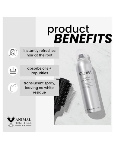 Champú Seco de Volumen Kenra 142 g | Absorbe Aceites y Refresca