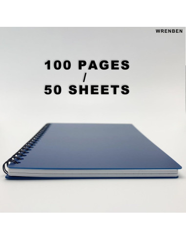 Cuadernos Espirales Impermeables WRENBEN A6 Negro - 2 Pack