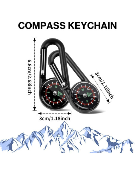 12 Brújulas Llavero Taikula ZWQ-005 para Niños - Compactas