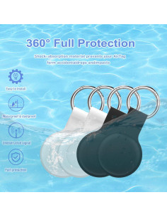 Soporte Impermeable Wtyssn para AirTag 4 Pack - Silicona Suave 2