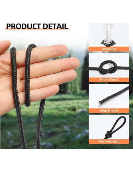 Cuerda de Nylon 8mm 15M XINSHUNCAN Resistente para Camping