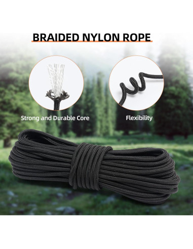 Cuerda de Nylon 8mm 15M XINSHUNCAN Resistente para Camping