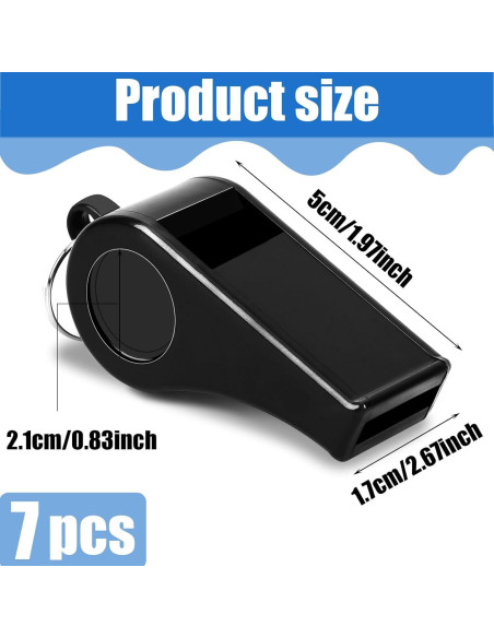 Paquete de 7 Silbatos SANNIX con Cordón - Sonido Fuerte y Nítido Paquete de 7 Silbatos SANNIX con Cordón - Sonido Fuerte y Nítido