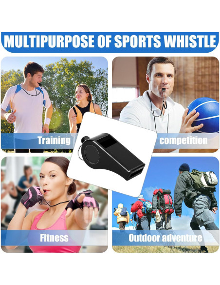 Paquete de 7 Silbatos SANNIX con Cordón - Sonido Fuerte y Nítido Paquete de 7 Silbatos SANNIX con Cordón - Sonido Fuerte y Nítido