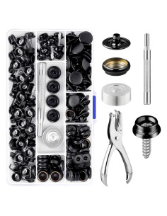 Kit de Botones de Presión Hicdaw 155 Piezas Acero Inoxidable