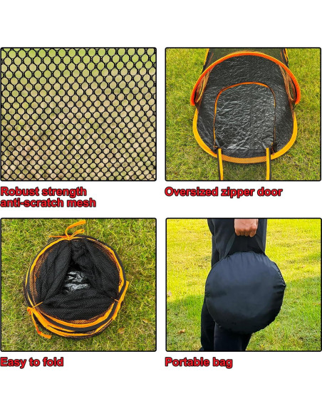 Tienda de Juego para Animales Pequeños HEYHOME 85x42cm Naranja Tienda de Juego para Animales Pequeños HEYHOME 85x42cm Naranja