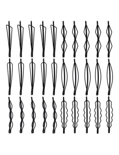 30 Clips de Pelo Metálicos Geométricos SHEHARUHI 6 Estilos