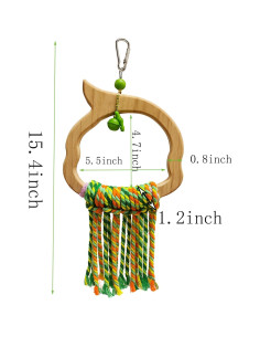 Columpio para Aves TogyGooty - Madera Natural y Cuerda Resistente 2