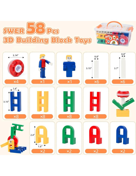 Set de Juguetes de Construcción 58 Piezas Qibaolejiao STEM