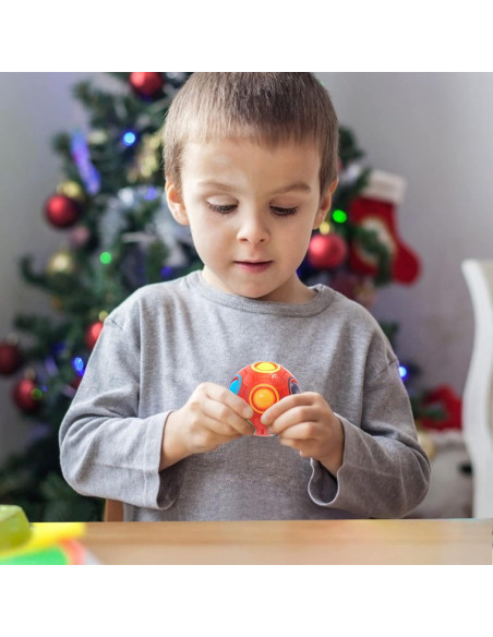 Bola Mágica Arcoíris Vdealen - Juego Antiestrés 7 cm - Paquete de 4