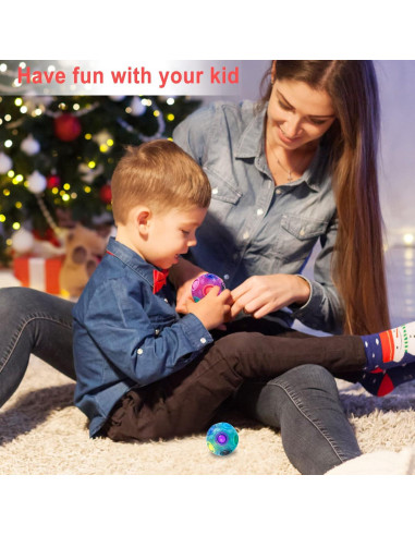 Bola Mágica Arcoíris Vdealen - Juego Antiestrés 7 cm - Paquete de 4