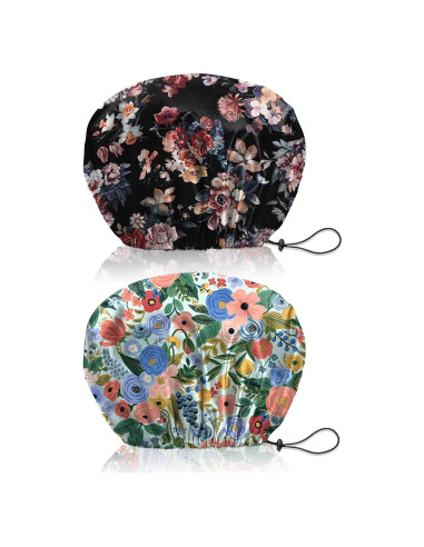 Gorro de Ducha Reutilizable BHAHB Doble Capa Ajustable Rosa