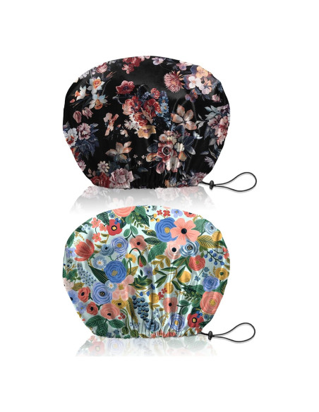 Gorro de Ducha Reutilizable BHAHB Doble Capa Ajustable Rosa