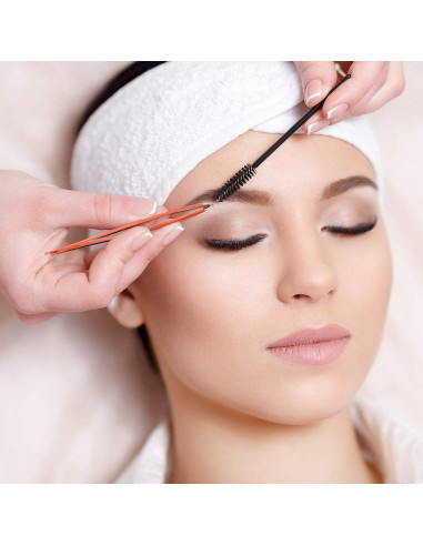 16 Pinzas de Cejas Inclinadas Maitys Acero Inoxidable Precisión