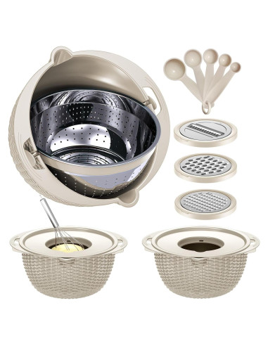 Juego de Colador 4 en 1 Balavina - Acero Inoxidable Beige