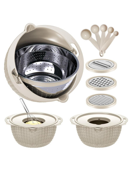 Juego de Colador 4 en 1 Balavina - Acero Inoxidable Beige Juego de Colador 4 en 1 Balavina - Acero Inoxidable Beige