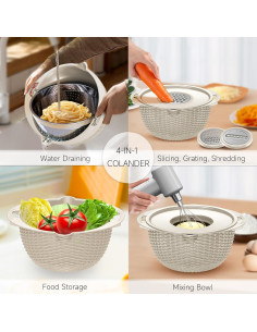 Juego de Colador 4 en 1 Balavina - Acero Inoxidable Beige 2