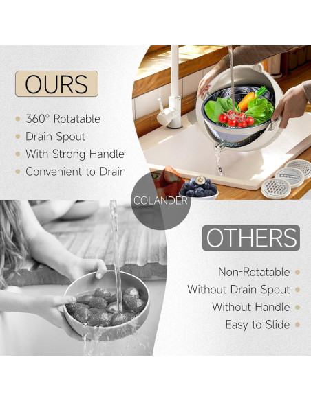 Juego de Colador 4 en 1 Balavina - Acero Inoxidable Beige Juego de Colador 4 en 1 Balavina - Acero Inoxidable Beige