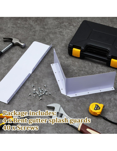 4 Protectores de Canalón Plegables Amylove con Tornillos