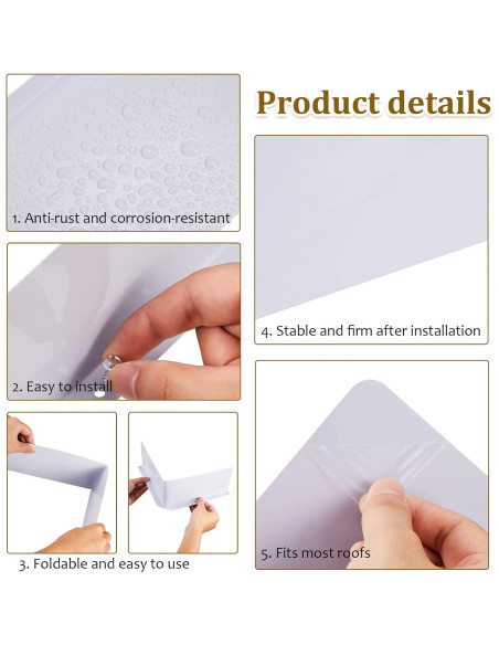 4 Protectores de Canalón Plegables Amylove con Tornillos 4 Protectores de Canalón Plegables Amylove con Tornillos