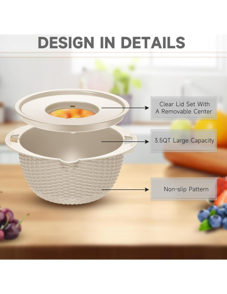 Juego de Colador 4 en 1 Balavina - Acero Inoxidable Beige Juego de Colador 4 en 1 Balavina - Acero Inoxidable Beige