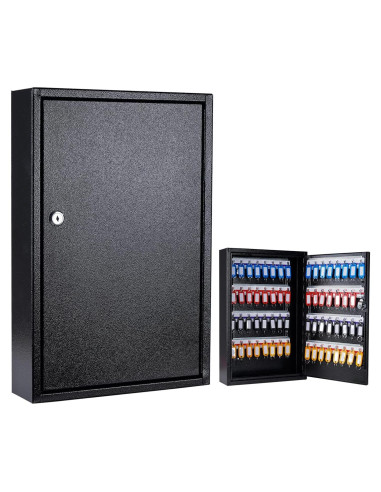 Caja de Llaves Montada en Pared Furnishh 64 Posiciones Negra