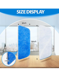 Paquete de 10 Filtros de Aire Ziliny para Aire Acondicionado RV 40.6x15.2 cm 2