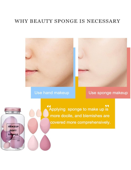 Juego de 7 Esponjas de Maquillaje VAVOLO Multicolor