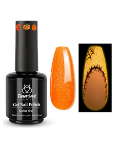 Esmalte de Uñas Gel Halloween Beetles Naranja 15ml Brilla en la Oscuridad