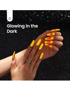 Esmalte de Uñas Gel Halloween Beetles Naranja 15ml Brilla en la Oscuridad 2