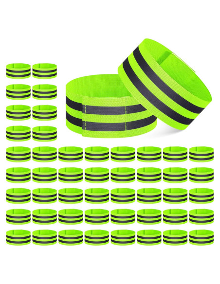 Yilloog 150 Bandas Reflectantes para Tobillo Verde Alta Visibilidad