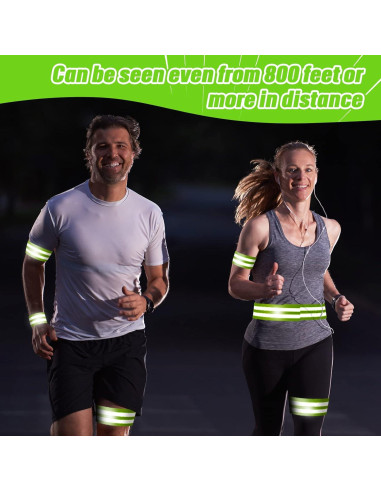 Yilloog 150 Bandas Reflectantes para Tobillo Verde Alta Visibilidad