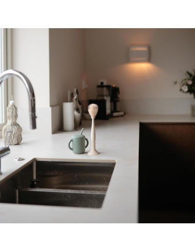 Cepillo de Biberón Mushie Rubor | Silicona Suave 2 en 1