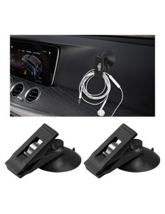 Clip de Billetes con Ventosa Dickno - 2 Pcs Negro Multifuncional