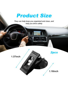 Clip de Billetes con Ventosa Dickno - 2 Pcs Negro Multifuncional 2