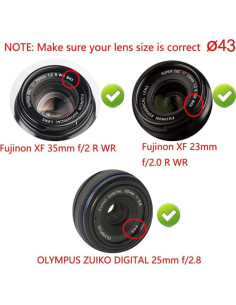 Tapa de lente de 43 mm MOSTOS para cámaras Fujifilm 2