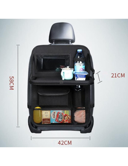 Organizador de Asiento de Auto Tumecos - 2 Paquetes, Negro