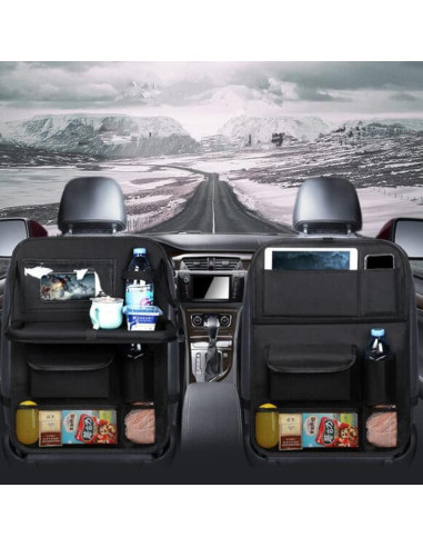 Organizador de Asiento de Auto Tumecos - 2 Paquetes, Negro