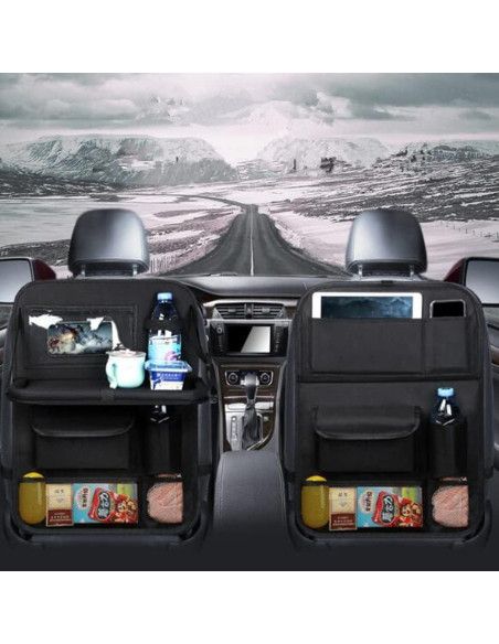 Organizador de Asiento de Auto Tumecos - 2 Paquetes, Negro