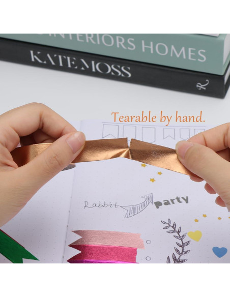 Cinta Washi de Foil de Bronce NatSumeBasics 2pcs 15mm x 10m