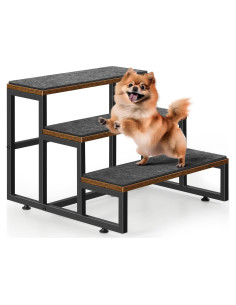 Escaleras para Perros Pequeños OYEAL 3 Niveles Antideslizantes
