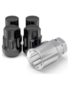 Bloqueos de Rueda Caballero Blanco 40600SBK M12x1.25 4 Paquete