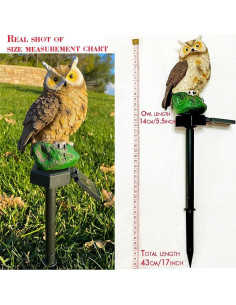 Luces LED Solares de Jardín HENGYOU - Búho Decorativo 2PCS 2