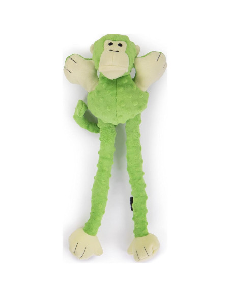 Juguete para Perros goDog Crazy Tugs Mono Plush Grande - Verde